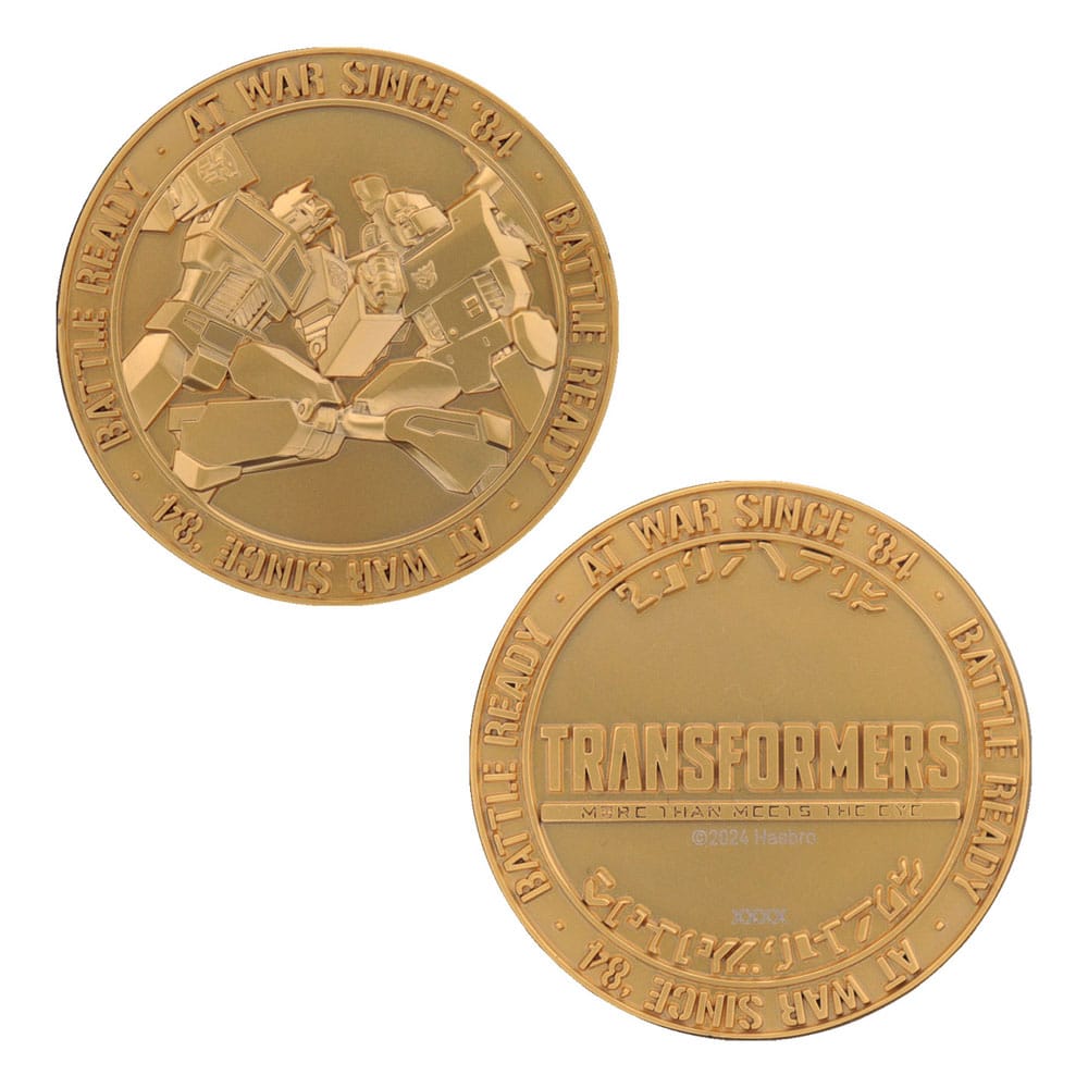 Transformers Collectable Coin 40th Anniversary 24k Gold Plated Edition 4 cm 5060948292306