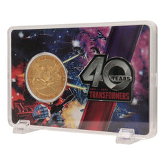 Transformers Collectable Coin 40th Anniversary 24k Gold Plated Edition 4 cm 5060948292306