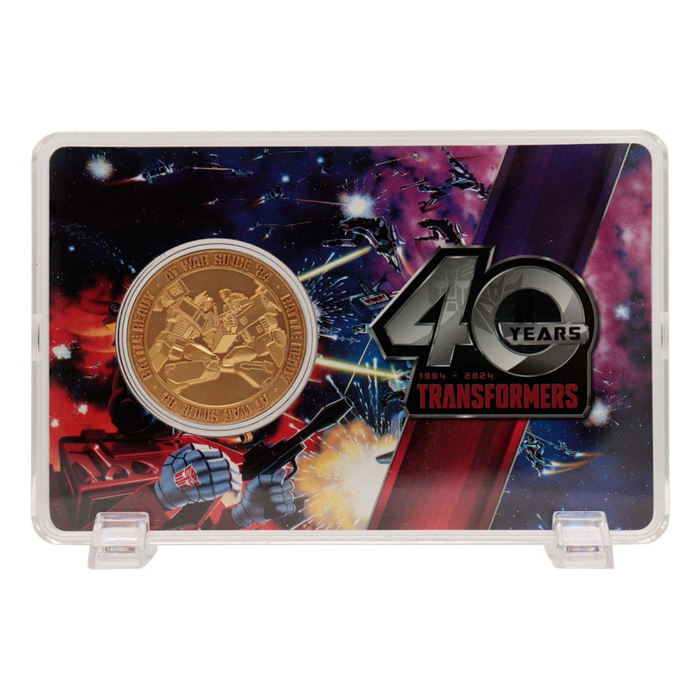 Transformers Collectable Coin 40th Anniversary 24k Gold Plated Edition 4 cm 5060948292306