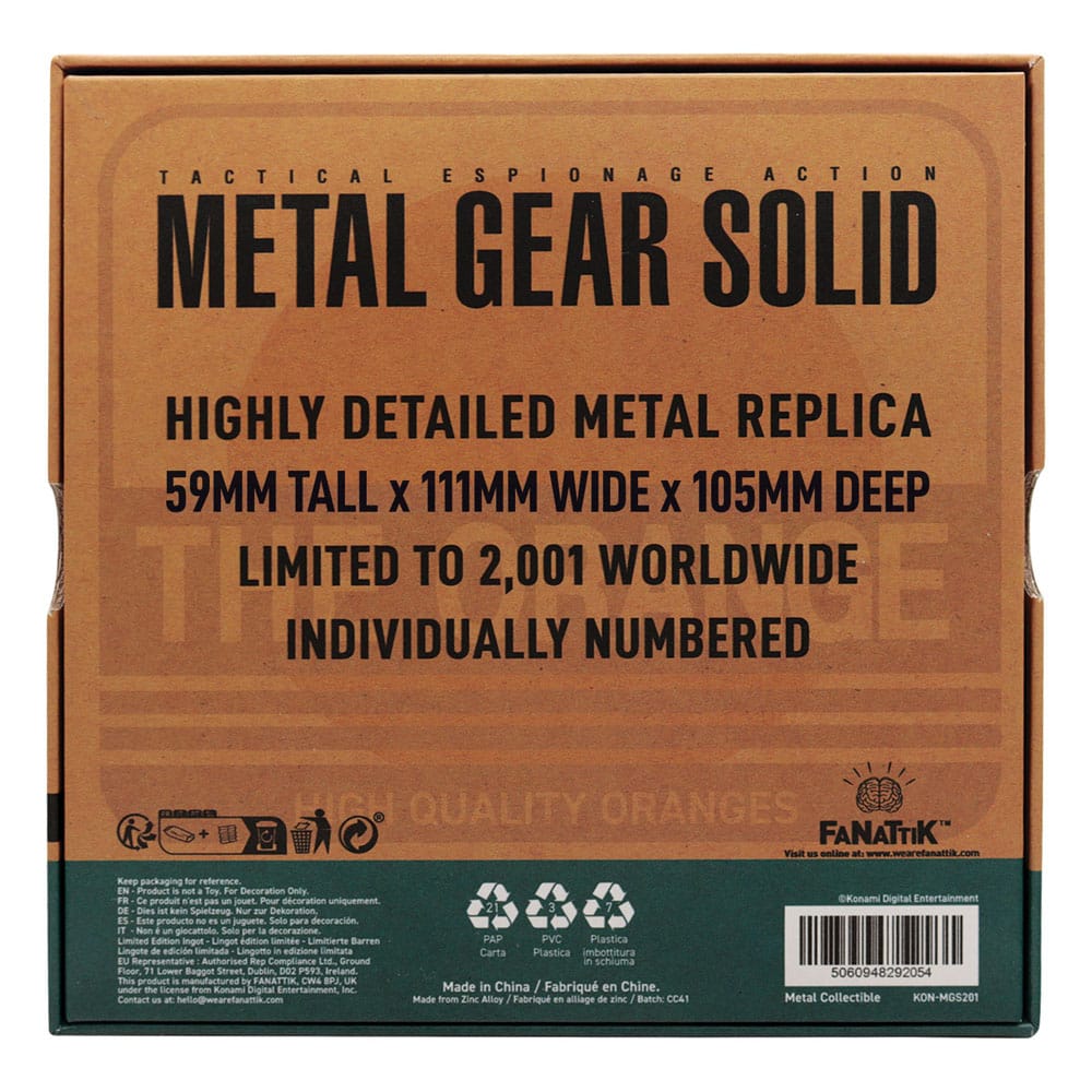 Metal Gear Solid 2 Replica Cardboard Box 5060948292054