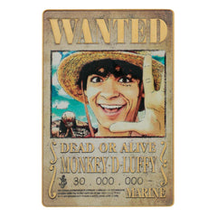 One Piece Ingot Luffy Wanted Poster Limited Edition 5060948295314