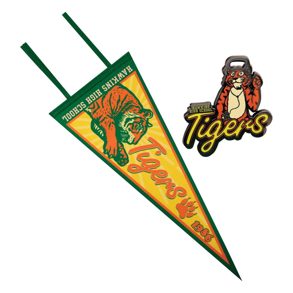 Stranger Things Pennant with Pin Badge Tiger´s 5060948293952