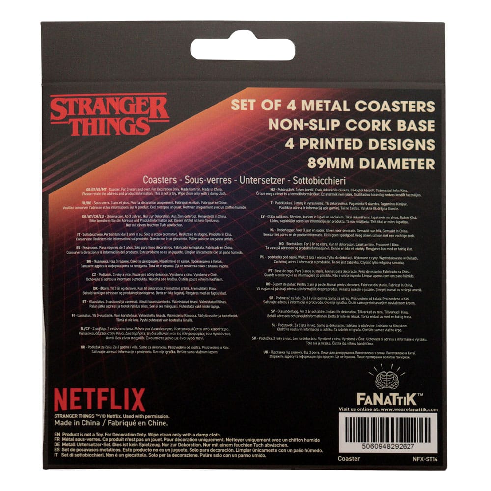 Stranger Things Coaster 4-Pack 5060948292627