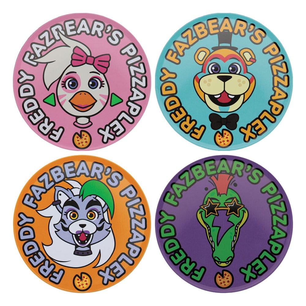 Five Nights at Freddy's Coaster 4-Pack Printed Drinks 5060948295819