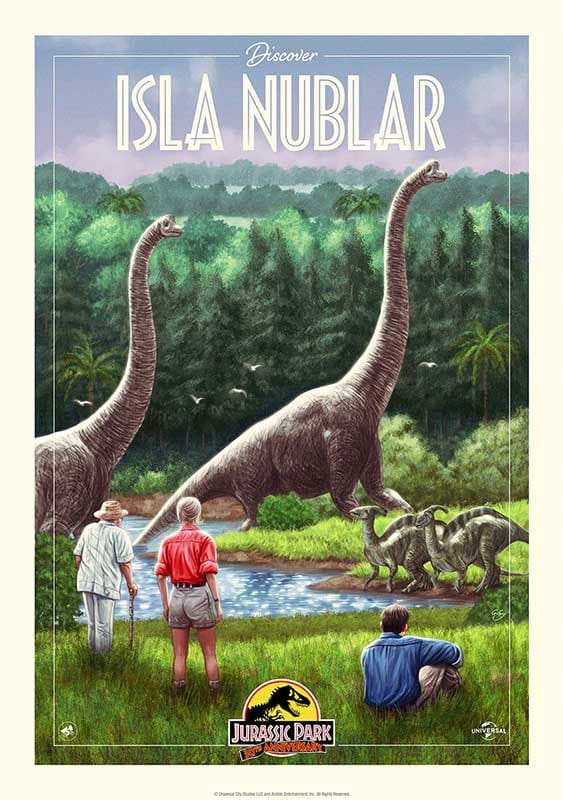 Jurassic Park Art Print 30th Anniversary Edition Limited Isla Nublar Edition 42 x 30 cm 5060948291958