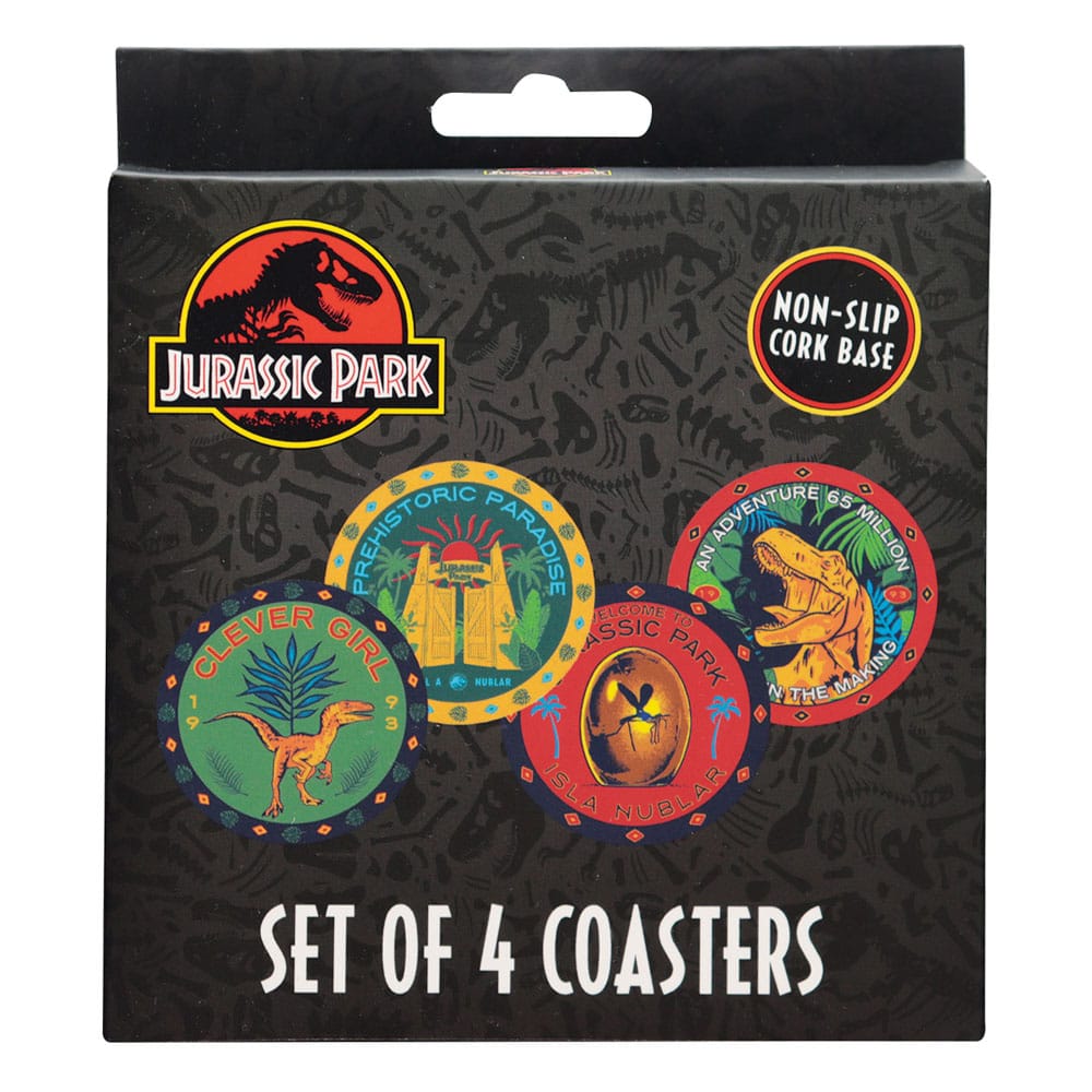 Jurassic Park Coaster 4-Pack 5060948296366