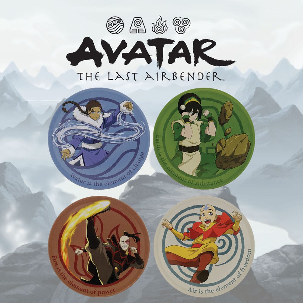 Avatar The Last Airbender Coaster 4-Pack 5060948295000