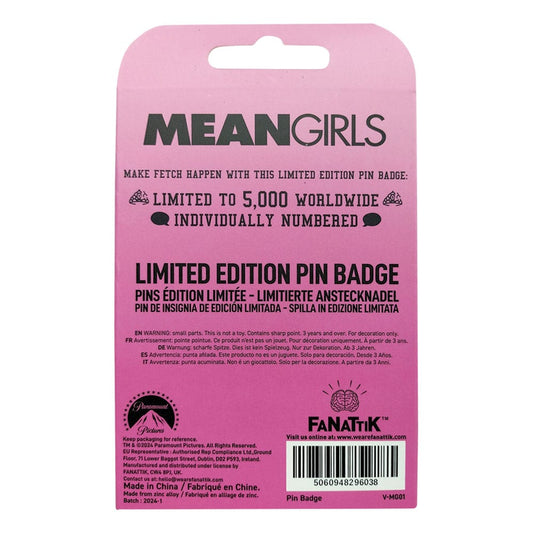 Mean Girls Pin Badge That's So Fetch Limited Edition 5060948296038