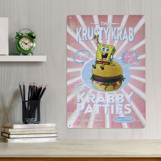 SpongeBob Tin Sign Krusty Krab 5060948291866