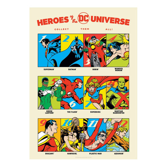 DC Comis Art Print 90th Anniversary Heroes Limited Edition 42 x 30 cm 5060948296779