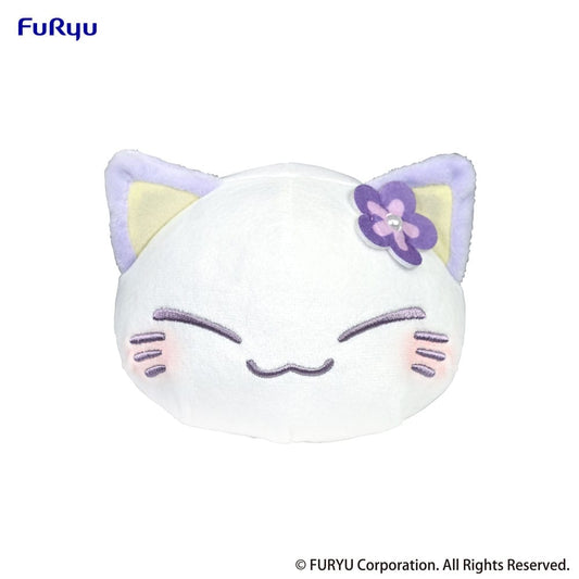 Nemuneko Cat Plush Figure Purple 18 cm 4582782362492