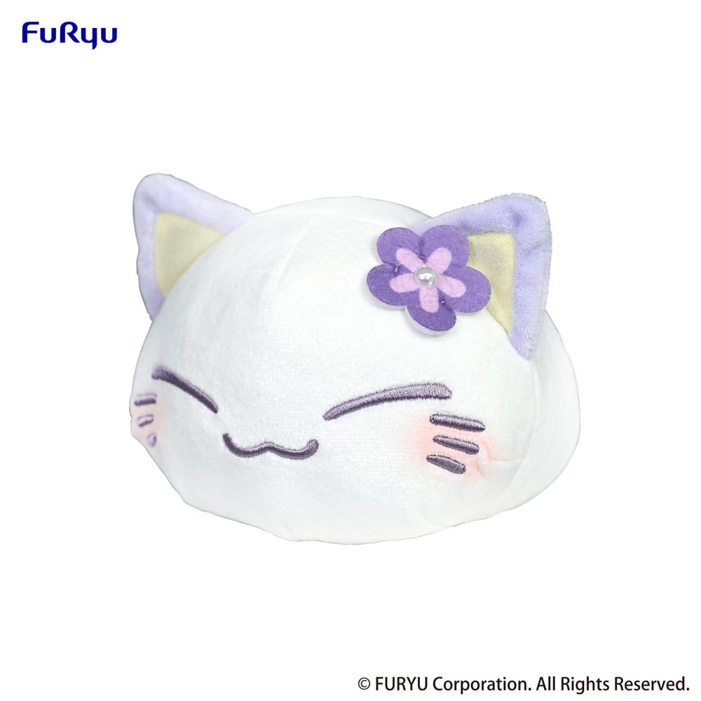 Nemuneko Cat Plush Figure Purple 18 cm 4582782362492