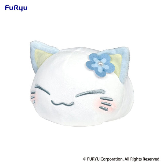 Nemuneko Cat Plush Figure Blue 18 cm 4582782362508