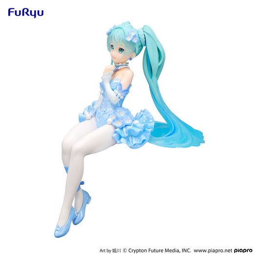 Hatsune Miku Noodle Stopper PVC Statue Flower Fairy Nemophila Pail Blue Color Ver. 15 cm 4582782366797