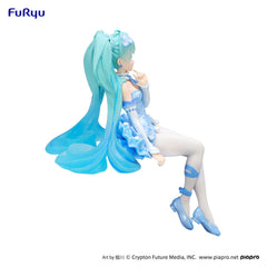 Hatsune Miku Noodle Stopper PVC Statue Flower Fairy Nemophila Pail Blue Color Ver. 15 cm 4582782366797