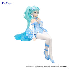 Hatsune Miku Noodle Stopper PVC Statue Flower Fairy Nemophila Pail Blue Color Ver. 15 cm 4582782366797