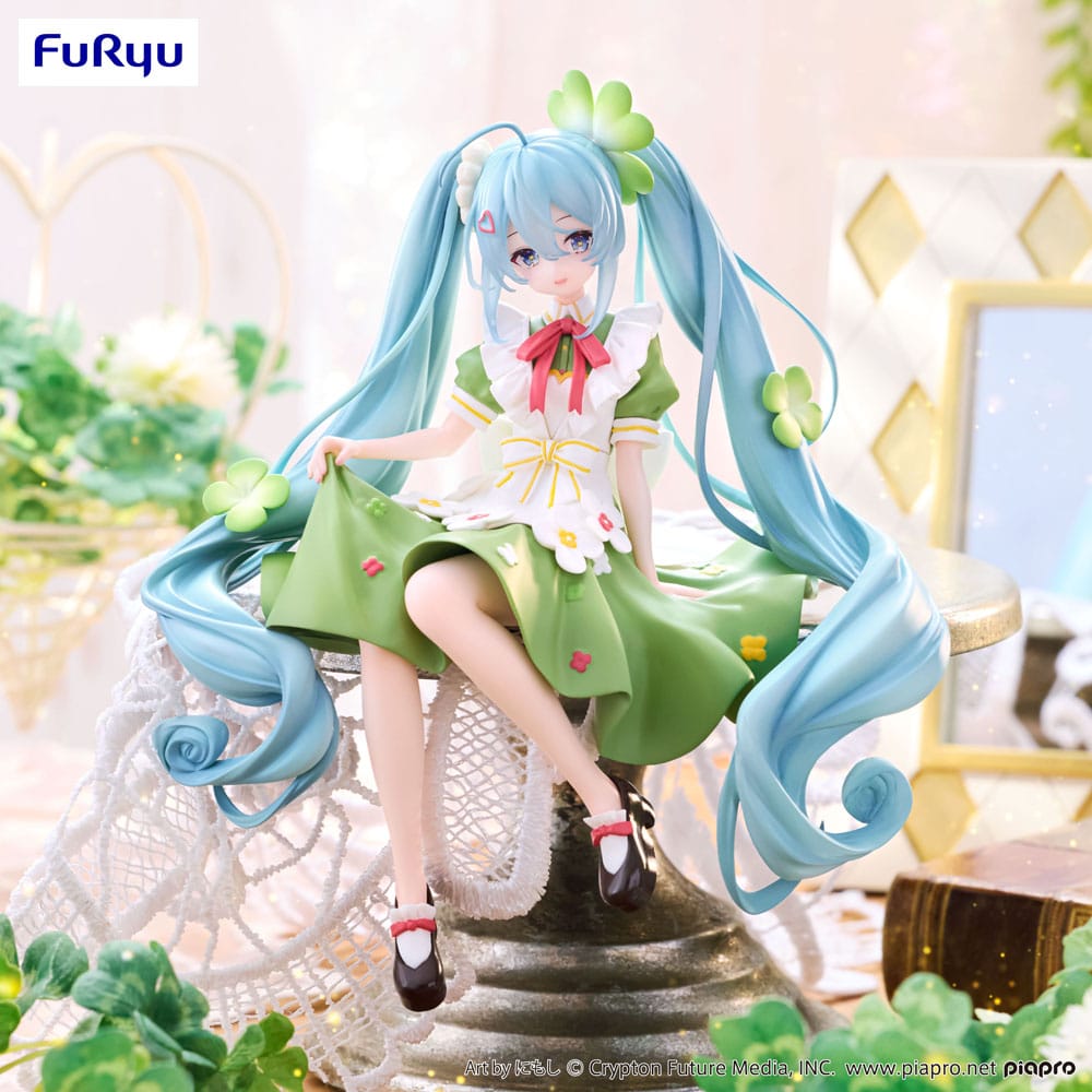 Hatsune Miku Noodle Stopper PVC Statue Flower Fairy Clover 15 cm 4582782367121