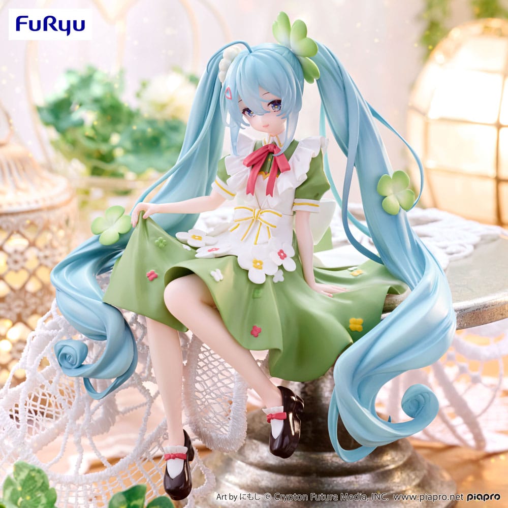 Hatsune Miku Noodle Stopper PVC Statue Flower Fairy Clover 15 cm 4582782367121