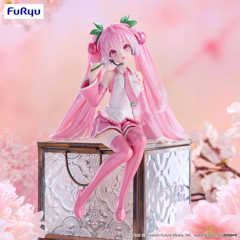 Hatsune Miku Noodle Stopper PVC Statue Sakura Miku 2024 Pearl Color Ver. 15 cm 4582782367138