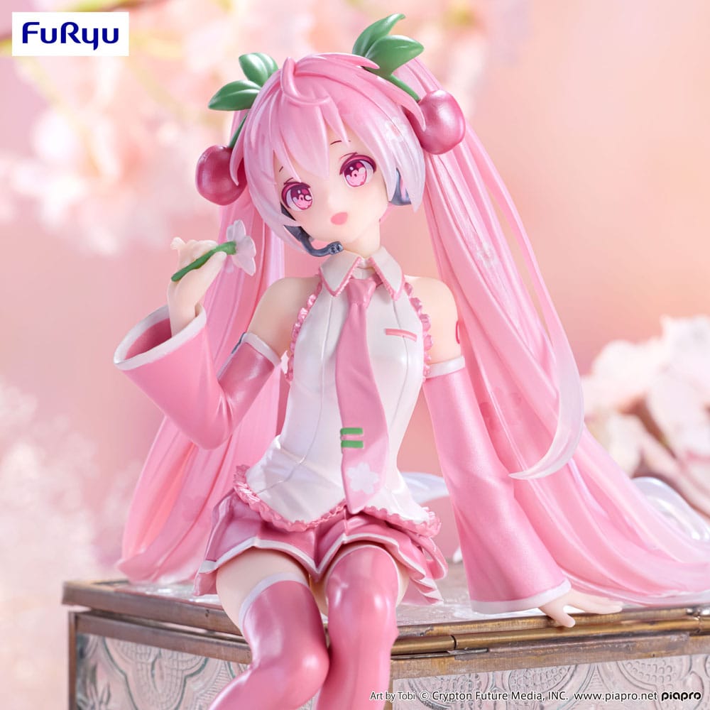 Hatsune Miku Noodle Stopper PVC Statue Sakura Miku 2024 Pearl Color Ver. 15 cm 4582782367138