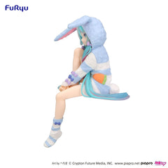 Hatsune Miku Noodle Stopper PVC Statue Hatsune Miku Rabbit Ear Hood Pajama Blue Color Ver. 14 cm 4571623501626