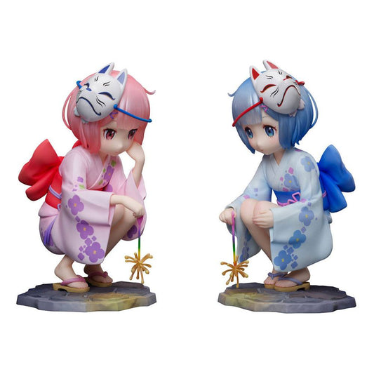 Re:ZERO -Starting Life in Another World- PVC Statues 1/7 Rem & Ram Childhood Summer Memories 11 cm 4589584958311