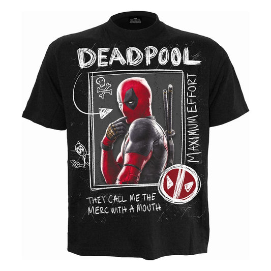 Deadpool T-Shirt Wolverine Sketches Size S 5056711209978