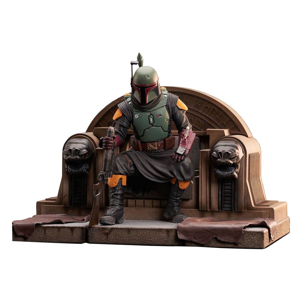 Star Wars: The Mandalorian Premier Collection 1/7 Boba Fett on Throne 24 cm 0699788844182