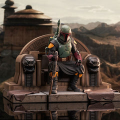 Star Wars: The Mandalorian Premier Collection 1/7 Boba Fett on Throne 24 cm 0699788844182