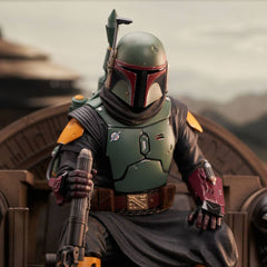 Star Wars: The Mandalorian Premier Collection 1/7 Boba Fett on Throne 24 cm 0699788844182