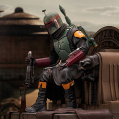 Star Wars: The Mandalorian Premier Collection 1/7 Boba Fett on Throne 24 cm 0699788844182