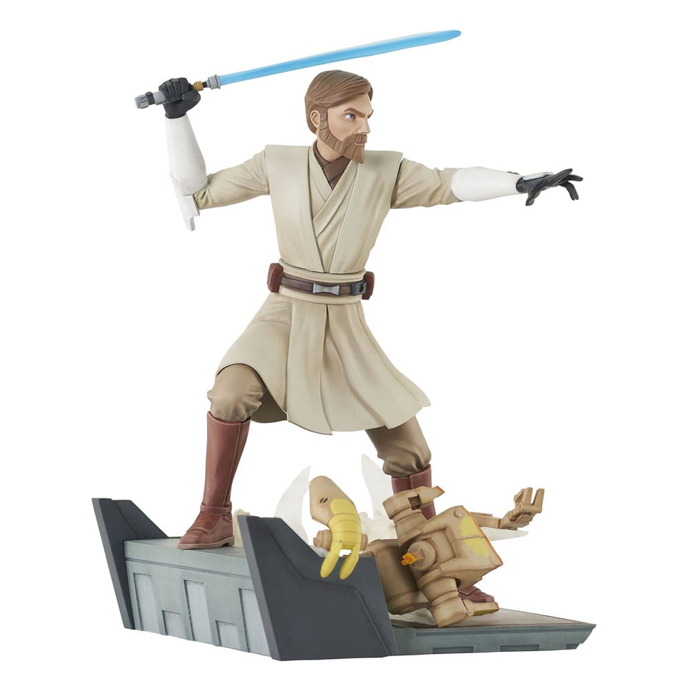 Star Wars: The Clone Wars Deluxe Gallery PVC Statue General Obi-Wan Kenobi 23 cm 0699788852828