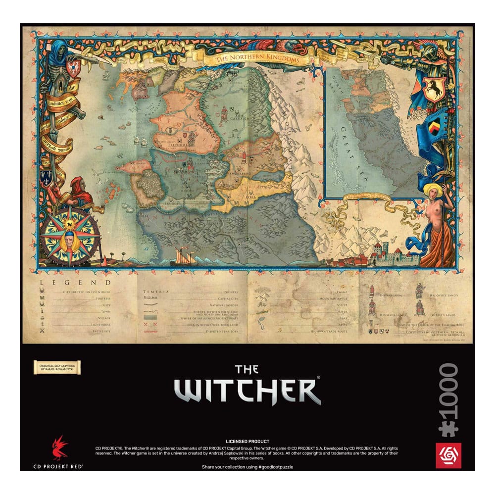 The Witcher 3 Gaming Puzzle The Northern Kingdoms (1000 pieces) 5908305242994