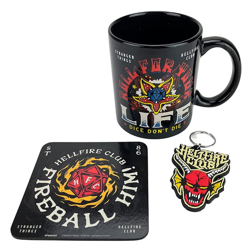 Stranger Things Mug, Coaster and Keychain Set Hellfire 5050293860558