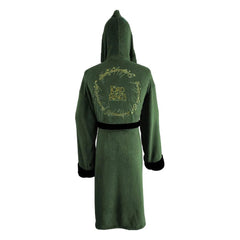 Lord of the Rings Fleece Bathrobe Elven Green & Gold 5055437945610