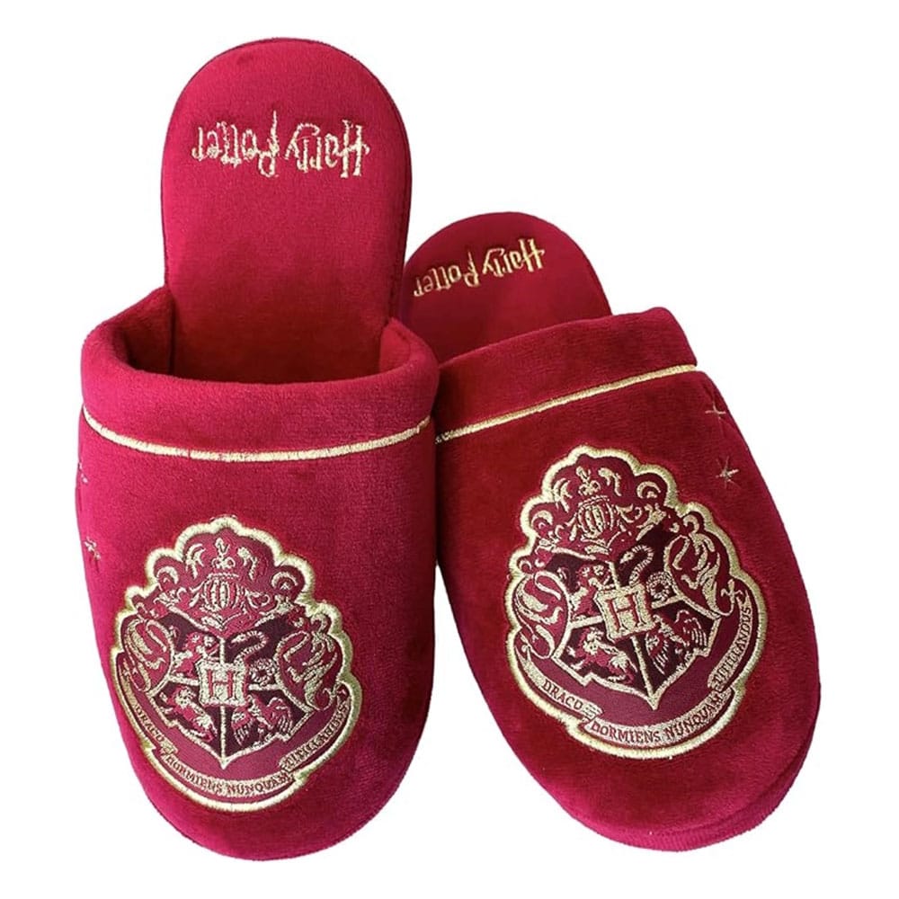 Harry Potter Slippers Hogwarts Gold on Burgundy EU 38-43 5055437936205