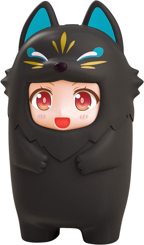 Nendoroid More Kigurumi Face Parts Case for Nendoroid Figures Black Kitsune 10 cm 4580590182165