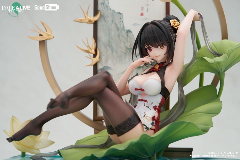 Date A Live: Spirit Pledge PVC Statue 1/7 Kurumi Tokisaki Ink Black China Dress Ver. 22 cm 6976803110007