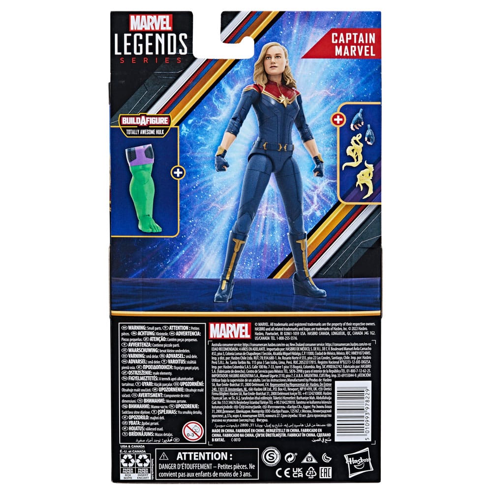 The Marvels Marvel Legends Action Figure Captain Marvel (BAF: Totally Awesome Hulk) 15 cm 5010993978229