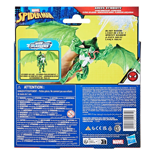 Spider-Man Epic Hero Series Web Splashers Action Figure Green Symbiote Hydro Wing Blast 10 cm 5010996194619