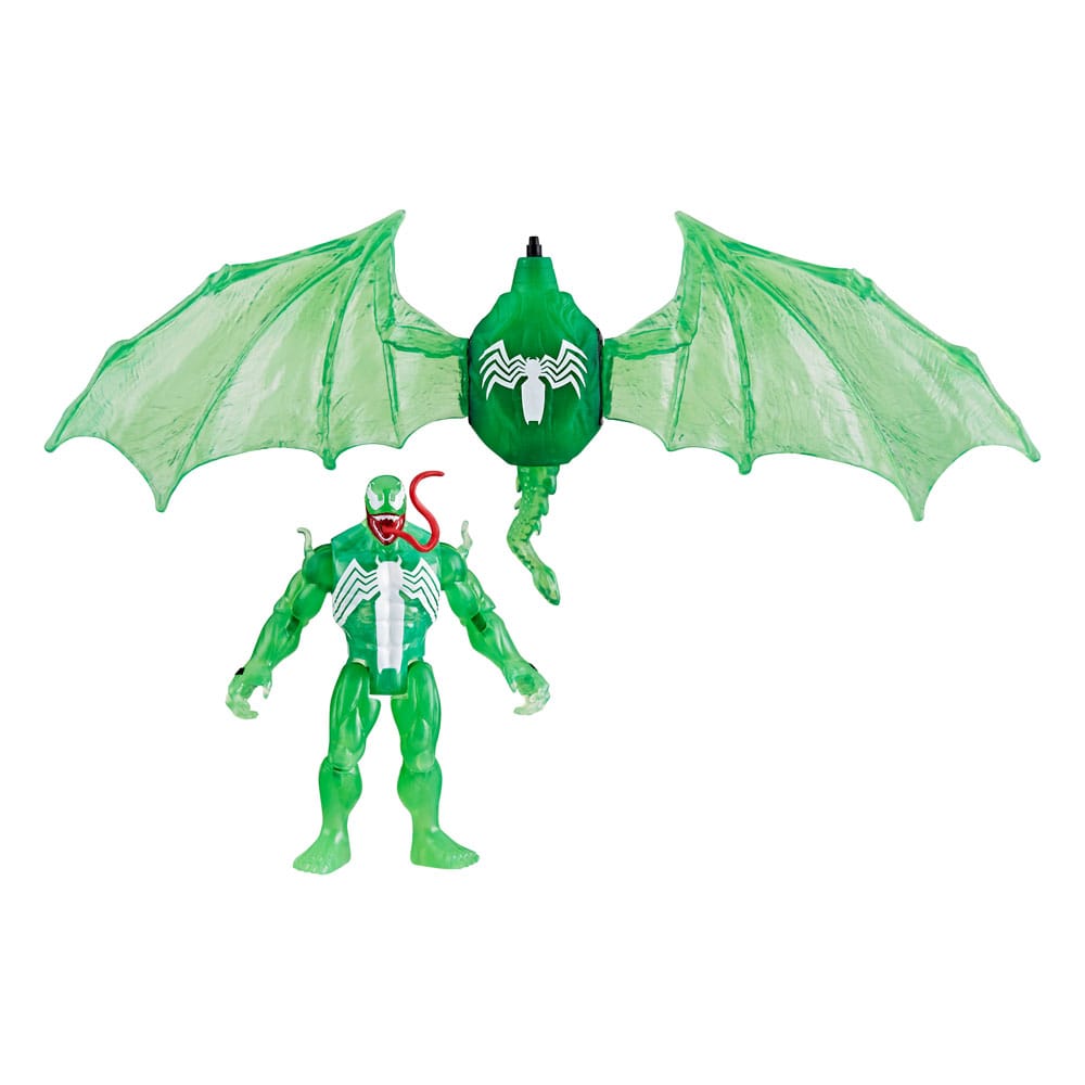 Spider-Man Epic Hero Series Web Splashers Action Figure Green Symbiote Hydro Wing Blast 10 cm 5010996194619