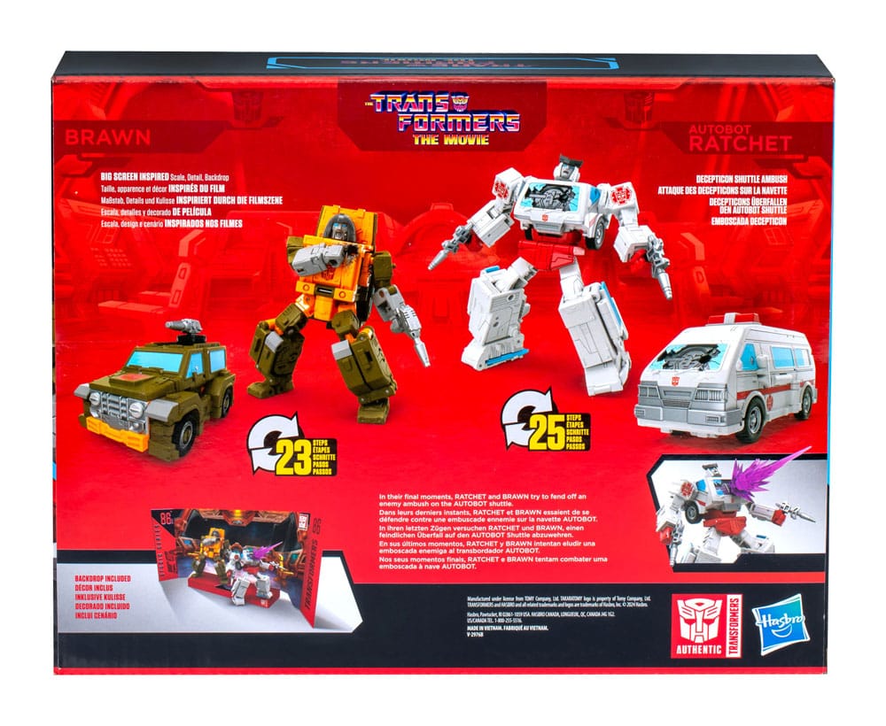 The Transformers: The Movie Studio Series Deluxe Class Action Figure 2-Pack Brawn & Autobot Ratchet 11 cm 5010996235640