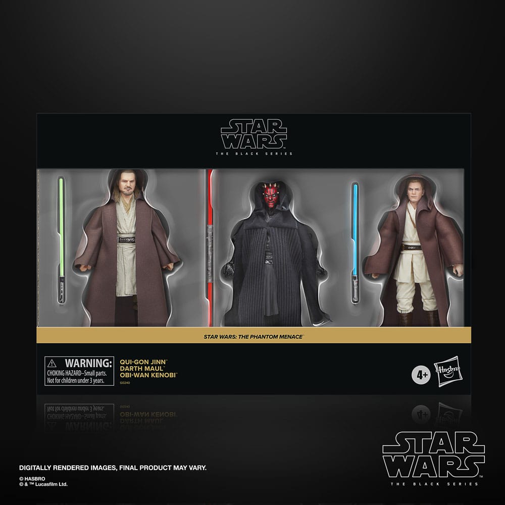 Star Wars Episode I Black Series Action Figure 3-Pack Qui-Gon Jinn, Darth Maul, Obi-Wan Kenobi 15 cm 5010996225788