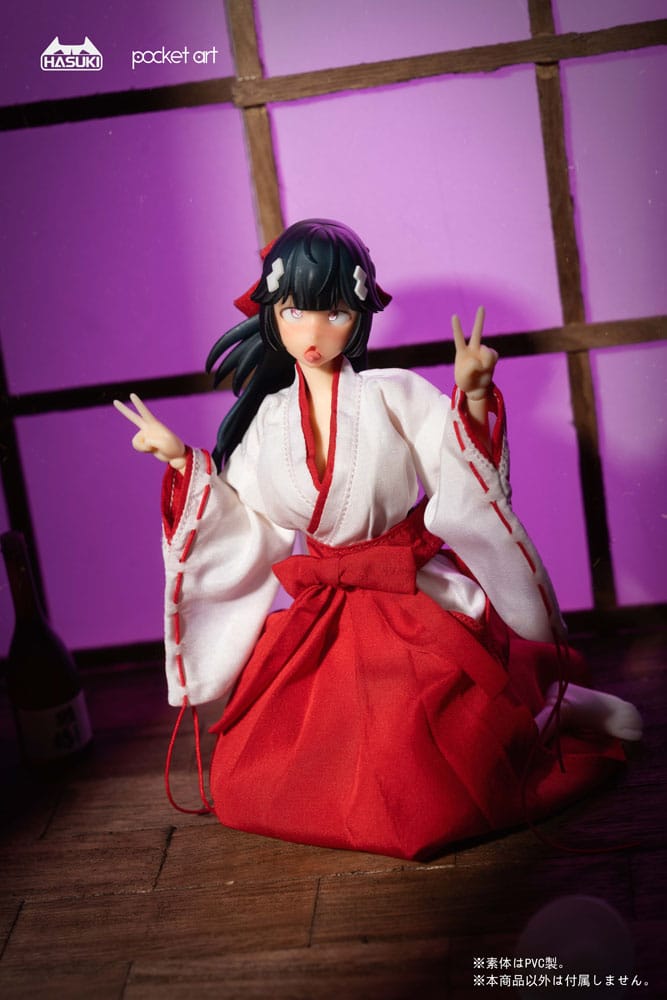 Pocket Art Action Action Figure 1/12 PA005 Exorcism Shrine Maiden Tsubaki 15 cm 6975499680436