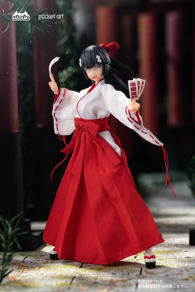 Pocket Art Action Action Figure 1/12 PA005 Exorcism Shrine Maiden Tsubaki 15 cm 6975499680436