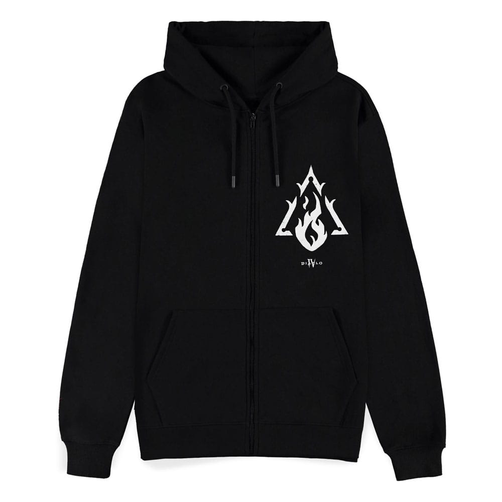 Diablo IV Zipper Hoodie Sweater Sorcerer Sigil Size S 8718526182408