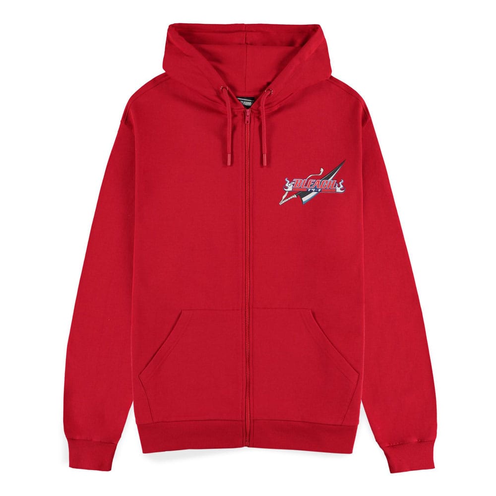 Bleach Zipper Hoodie Red Size S 8718526190380