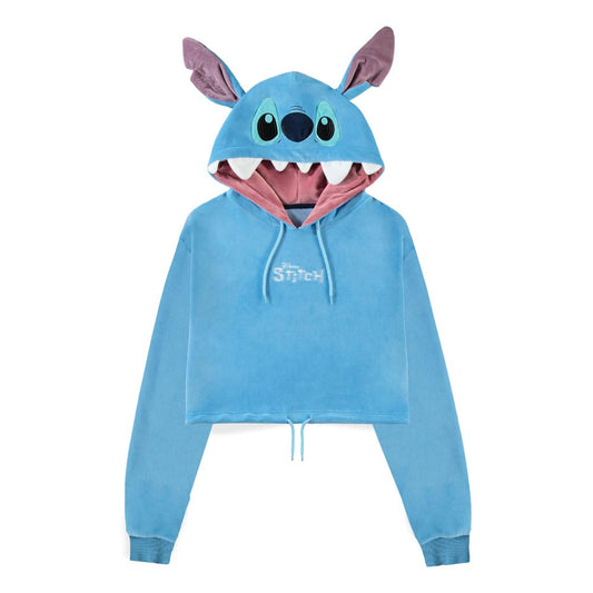 Lilo & Stitch Cropped Hooded Sweater Stitch  Size S 8718526189209