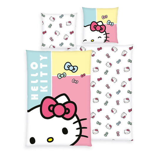 Hello Kitty Duvet Set Hello Kitty Bow 135 x 200 cm / 80 x 80 cm 4006891994059