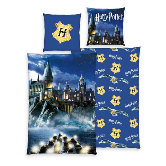 Harry Potter Duvet Set Blue 135 x 200 cm / 80 x 80 cm 4006891971074